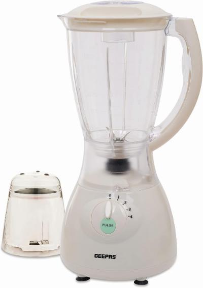 Geepas 2In1 Blender Plastic Jar, 1.5Lit, Softlock 1*6