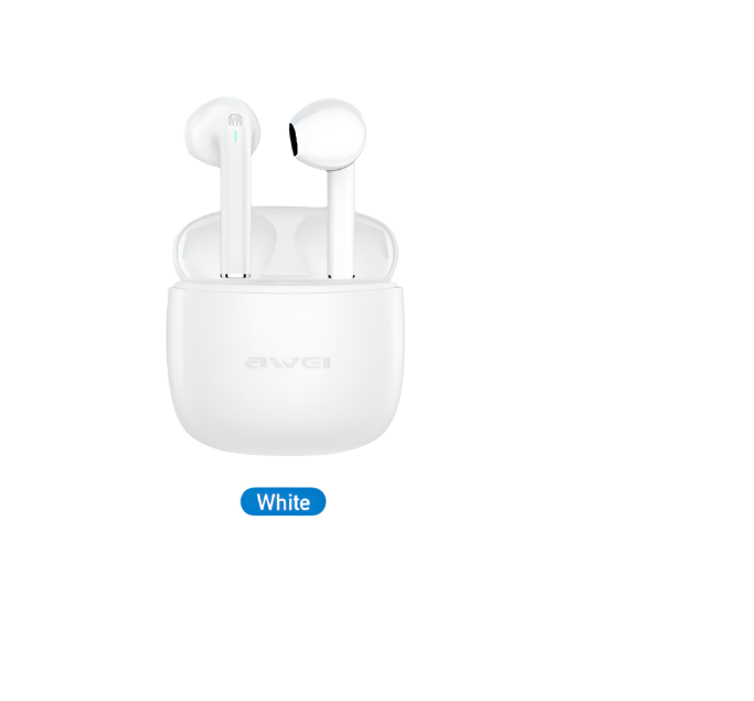 Awei TWS Wireless Earphone Bluetooth 5.3 Headphone, White