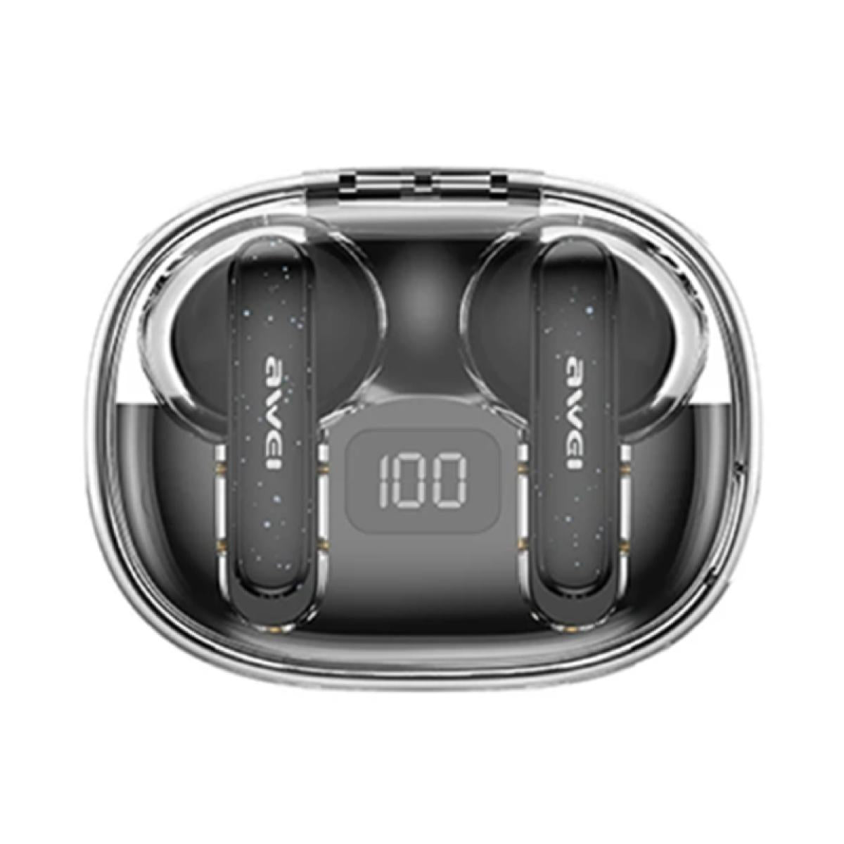 Awei ENC Noise Cancelling Earphones Wireless Bluetooth Earbuds HiFi Stereo Headphones, Black