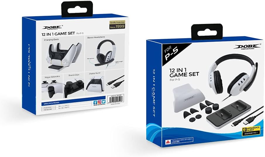 DOBE 12 In 1 Game Set For PS5, Black