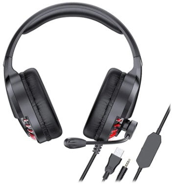 ES-770I / Awei Wired Gaming Headphones 3.5mm Plug Gamer Laptop Headset Surround Sound with Mic for P BLACK