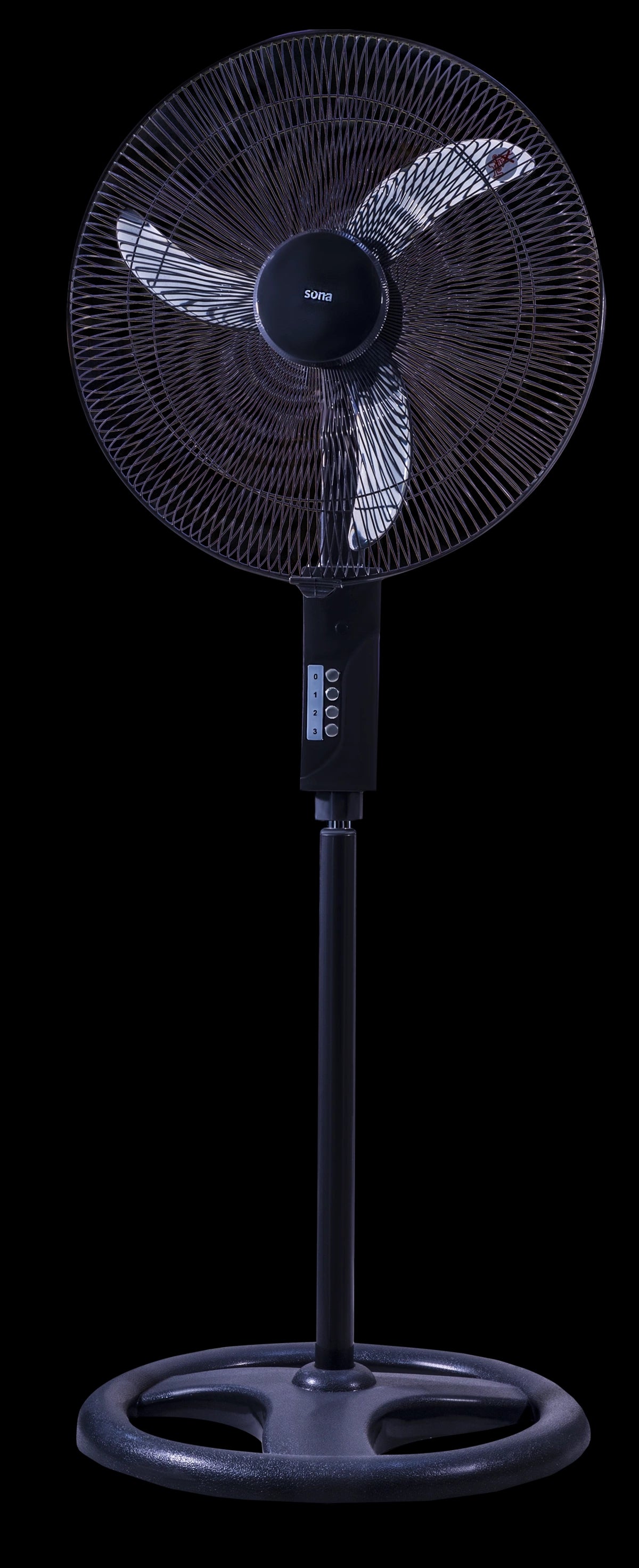 Sona Stand Fan 18 Black 3 Speed