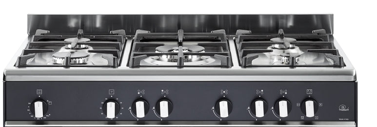 CBB 965 GLC NEW / Elba Gas cooker, 5 burners, 90*60, With Grill, Black