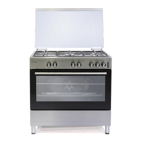 Electromatic Stoves Gas Cooker, 90Cm, 5Burners, Silver Electromatic Stoves Gas Cooker, 90Cm, 5Burners, Silver