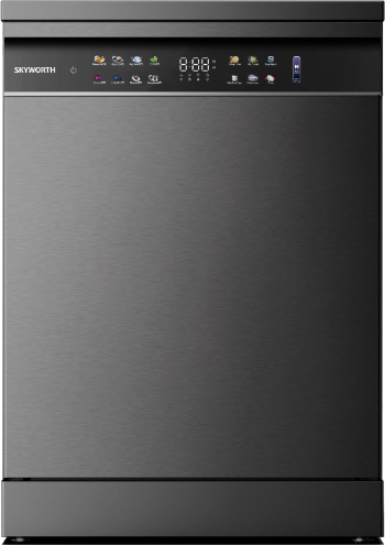 Skyworth Free Stand Dishwasher A+++, 6Programs, 3Spray & 3Baskets, Touch Control, Grey