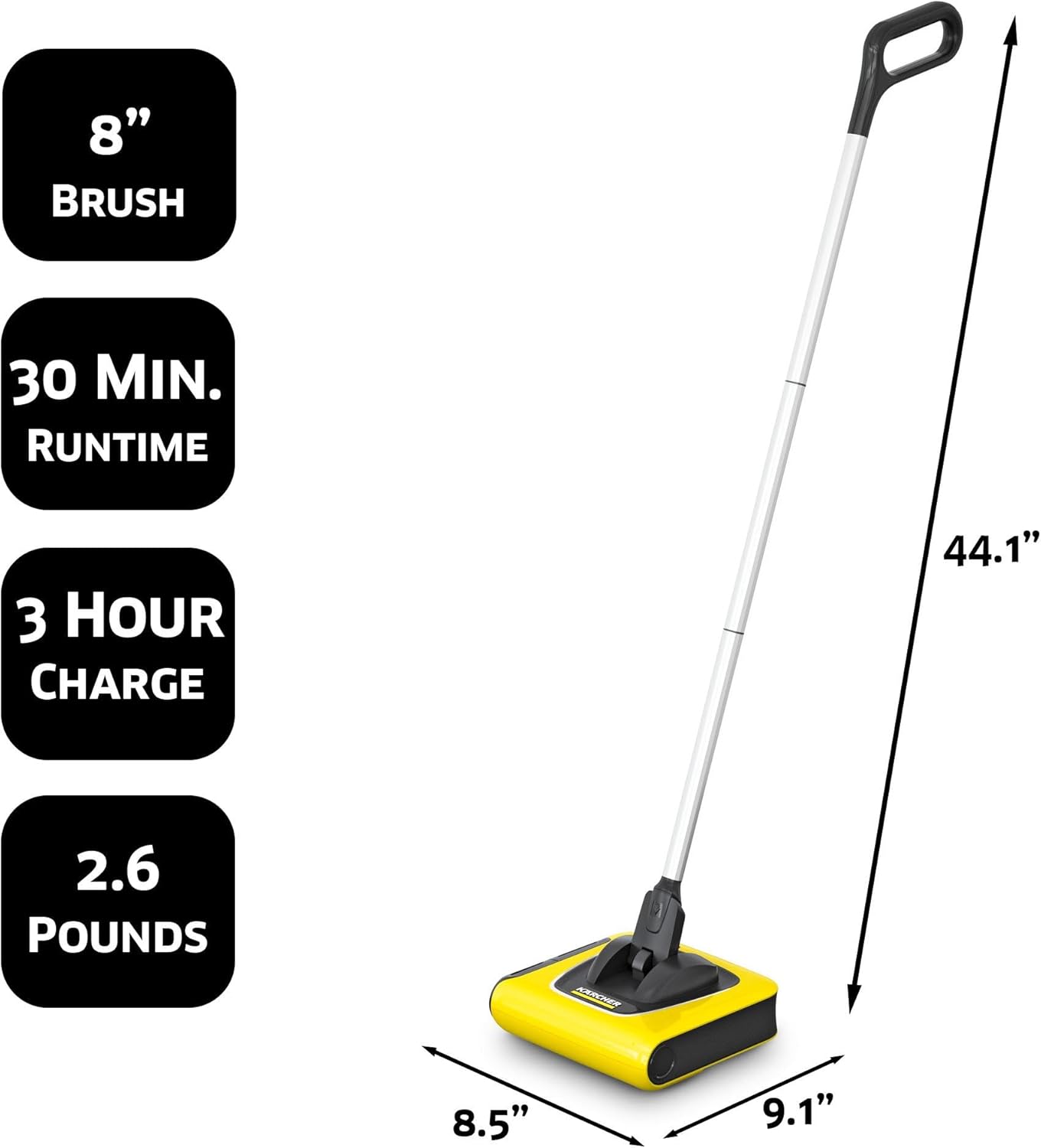 Karcher Cordless Electric Broom, Yellow