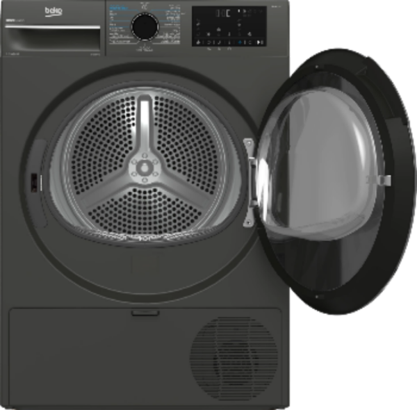 Beko Heat Pump Dryer A+++, 9KG, 15Programs, Manhattan Grey Beko Heat Pump Dryer A+++, 9KG, 15Programs, Manhattan Grey