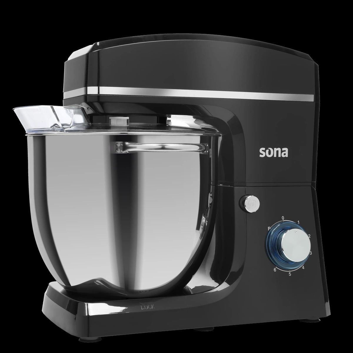 STM-1511 BK/SONA Stand Mixer Black| Color: Black| Type: Stand mixers| Watt: 1500| No. of Speeds: 3| 1000 / 5L / 6