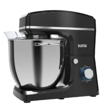 STM-1511 BK/SONA Stand Mixer Black| Color: Black| Type: Stand mixers| Watt: 1500| No. of Speeds: 3| 1000 / 5L / 6