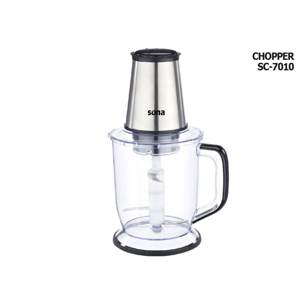 SC-7010/SONA Chopper  400 W Black stainless steel 1.5L Plastic bowl [SC-7010] CHOPPERS / 1.5 L