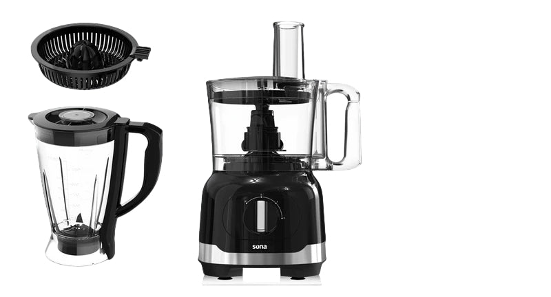 SFP-9083 / Sona food processor With accessories, Black, 800 W, 3 speeds, 1.5 L, 21 functions 21 / BLACK