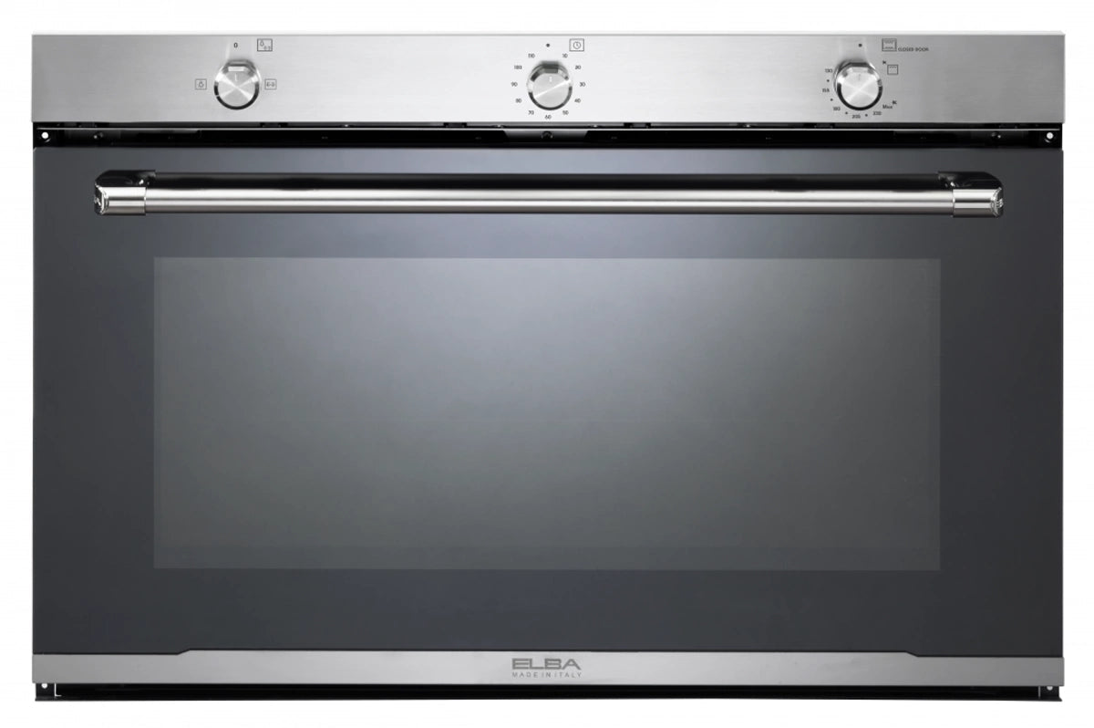 Elba Gas Oven Built-In 90 Cm Inox With Fan