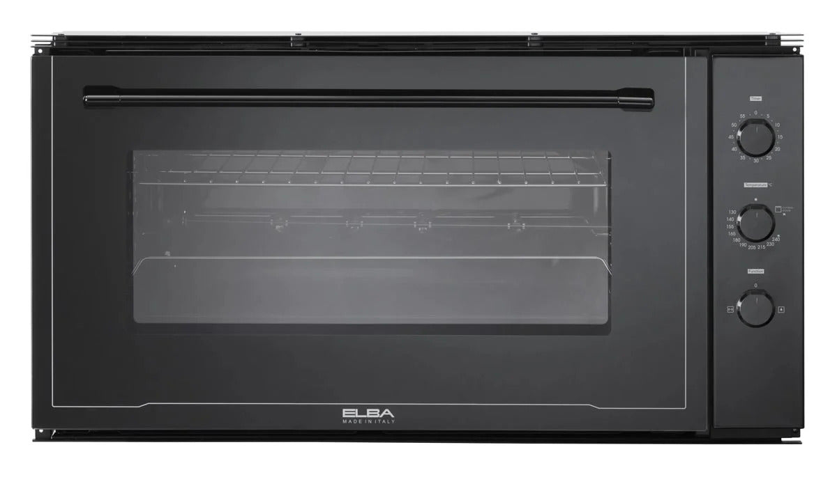 Elba Built in Gas Oven, 90Cm, Black