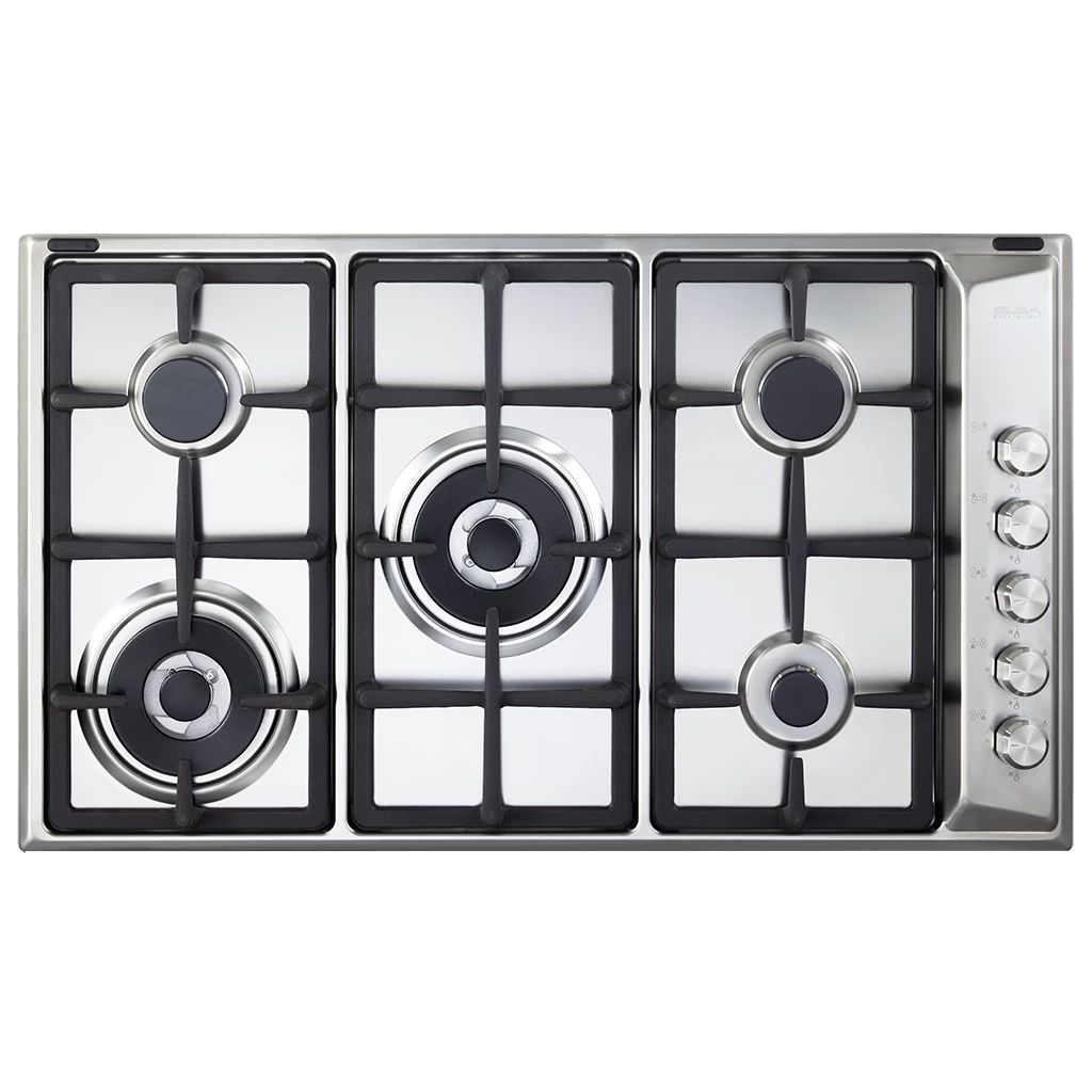 Elba Built in Gas Hob, 60Cm, 5Burners, Stainless Steel Body