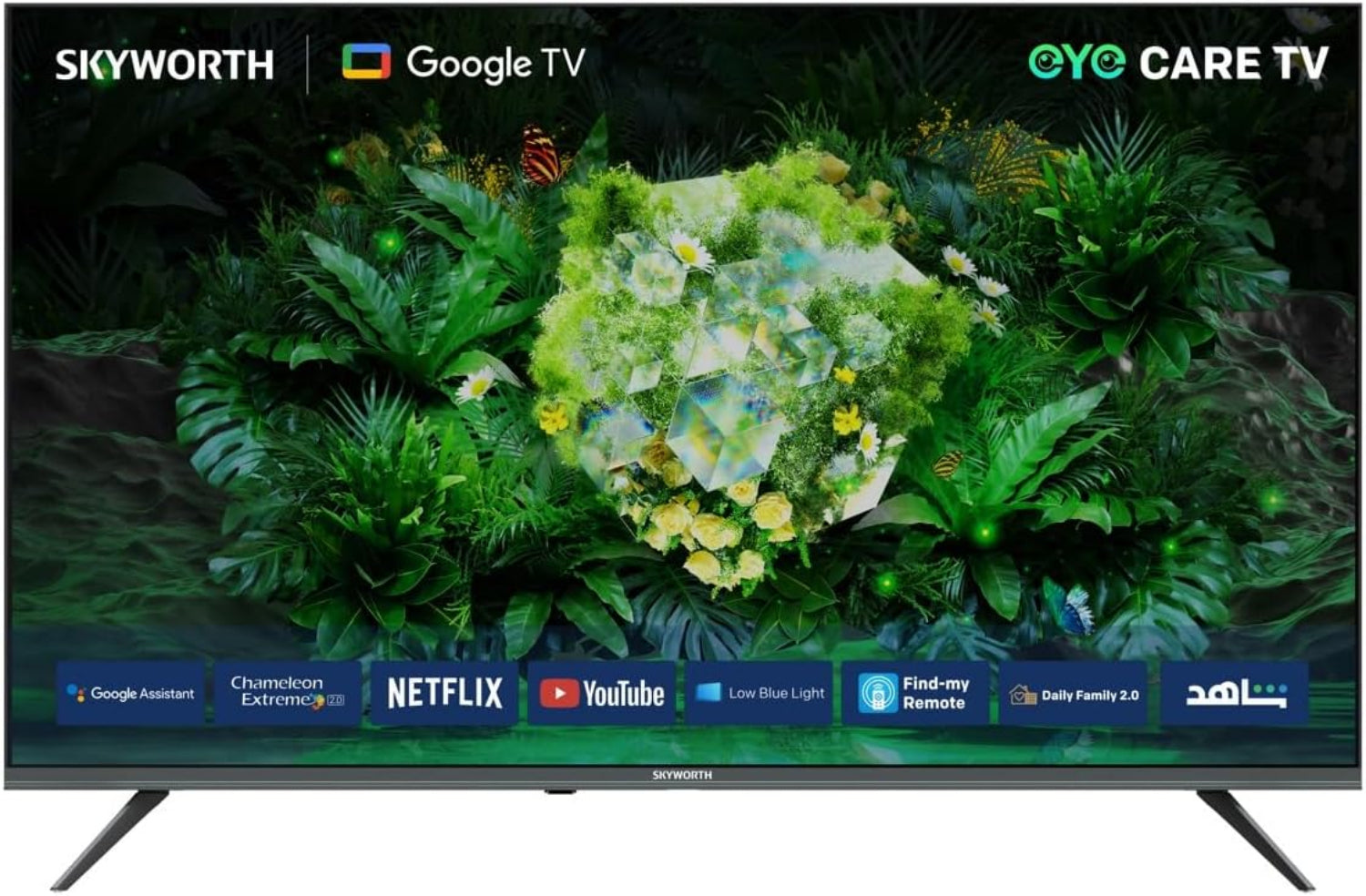 Skyworth LED TV 55Inch 4K, Smart Google TV, 3HDMI & 2USB