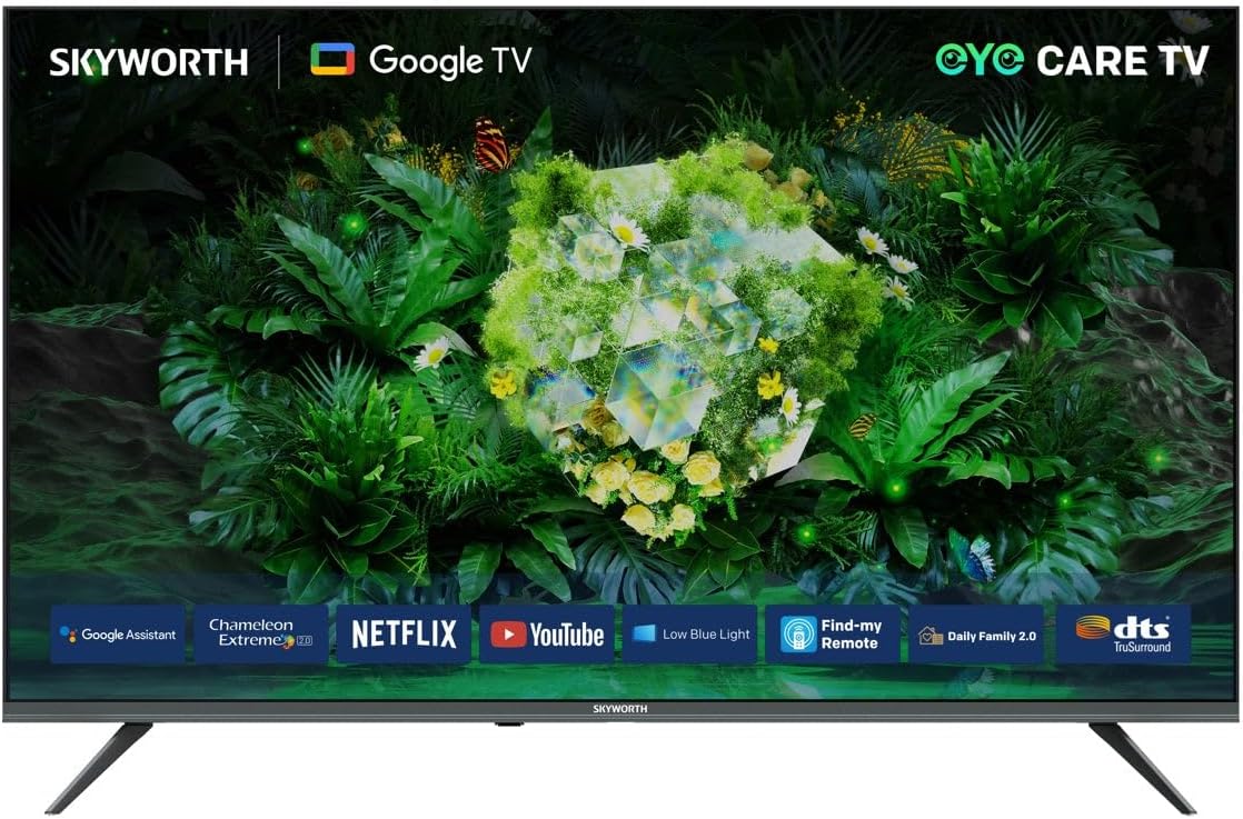 Skyworth LED TV 50Inch 4K, Smart Google TV, 3HDMI & 2USB