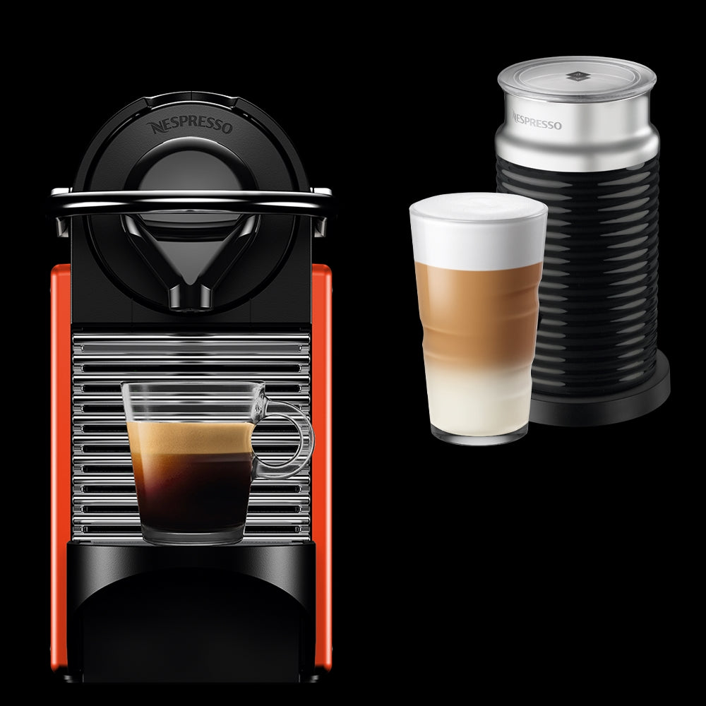 Pixie bundle 1 /Nespresso Bundle Aeroccino BK&Pixie C61 Red , Set Of OL Pixe machine with Milk Forth