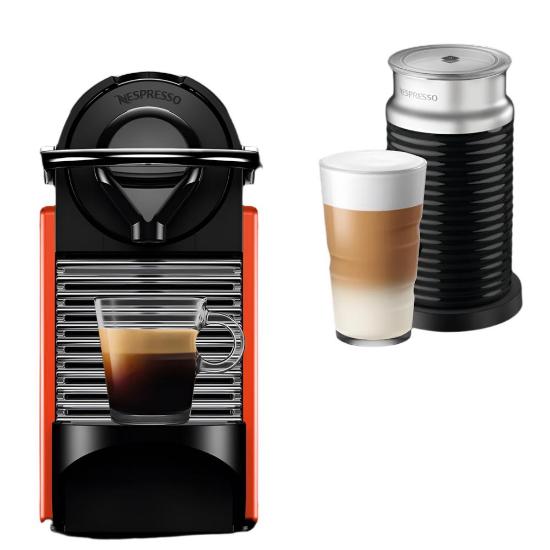 Pixie bundle 1 /Nespresso Bundle Aeroccino BK&Pixie C61 Red , Set Of OL Pixe machine with Milk Forth