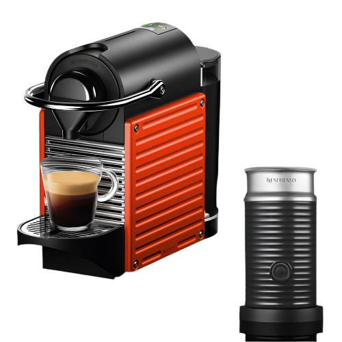 Pixie bundle 1 /Nespresso Bundle Aeroccino BK&Pixie C61 Red , Set Of OL Pixe machine with Milk Forth