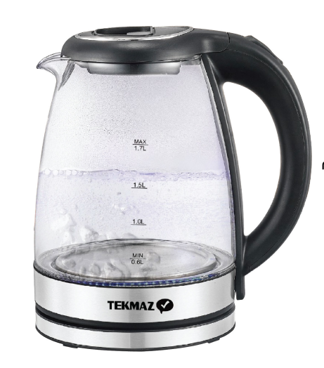 Tekmaz Water Kettle Glass, 1.7Lit, 2200Watts