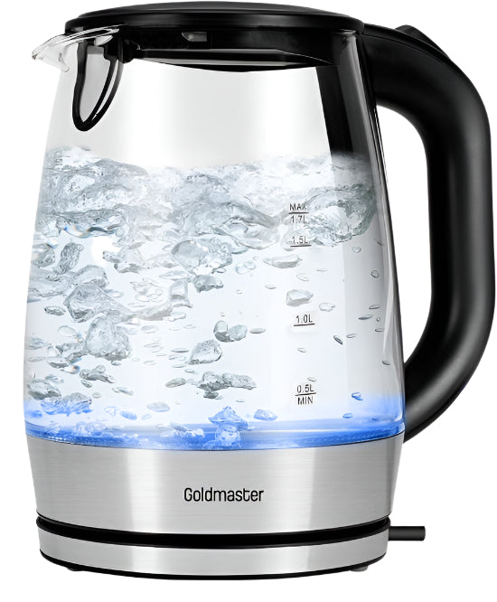 Gold Master Kettle, 1.7Lit, 2200Watts, Glass