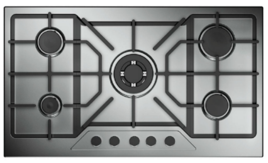 Tekmaz Built in Hob Gas cooker, Full Safety, Stainless Steel