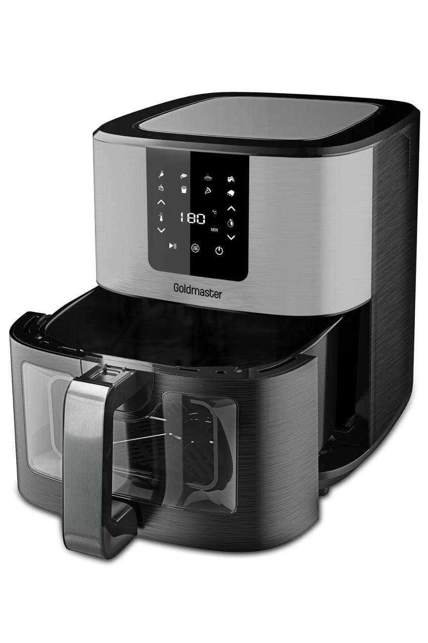 GM-8424 / gold master Airfryer with 7 ltr, 1700 Watt, Black and steel, With timer,8 programs