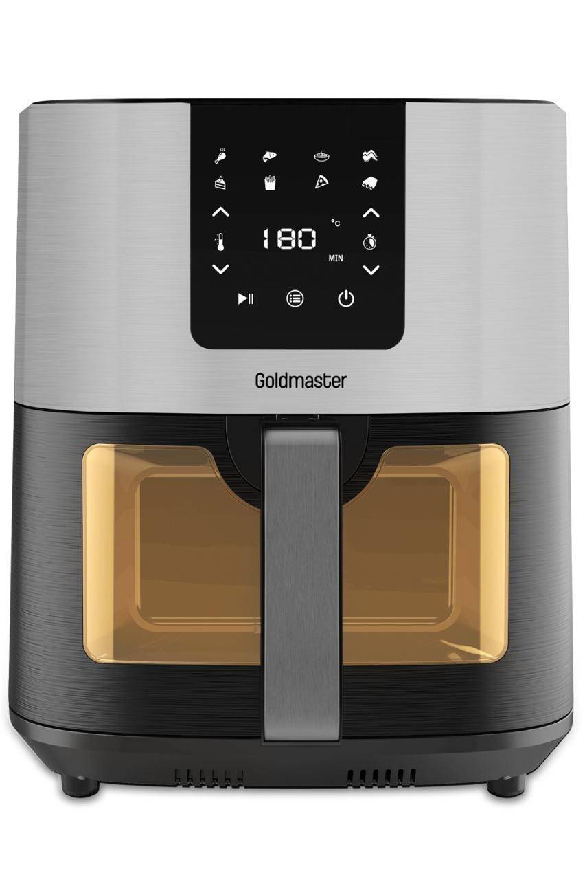 GM-8424 / gold master Airfryer with 7 ltr, 1700 Watt, Black and steel, With timer,8 programs