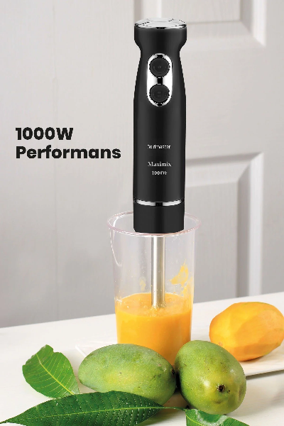 Gold Master Hand Blender, 4Blades, 1000Watts, Black