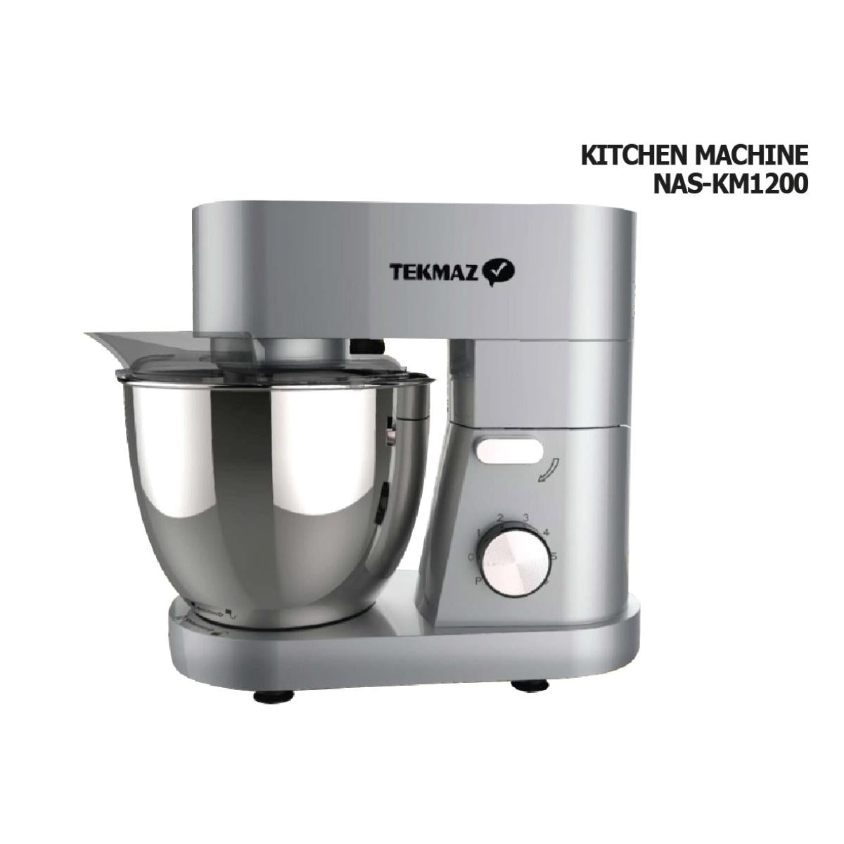 NAS-KM1200/KITCHEN MACHINE  6L 1200W 6 SPEED STEEL BOWL MIXER / 6 L / 1200 WATTS