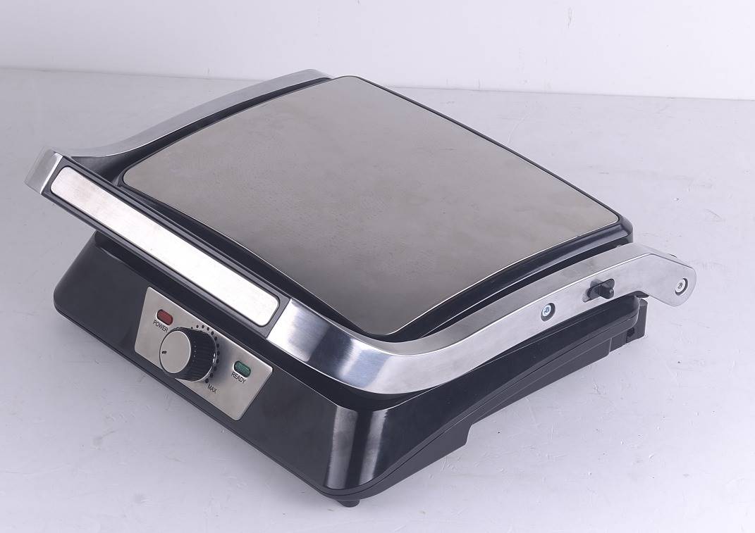 Tekmaz Grill With Garnete Open Plate 1850 Watt Steel And Black 180C With Safety