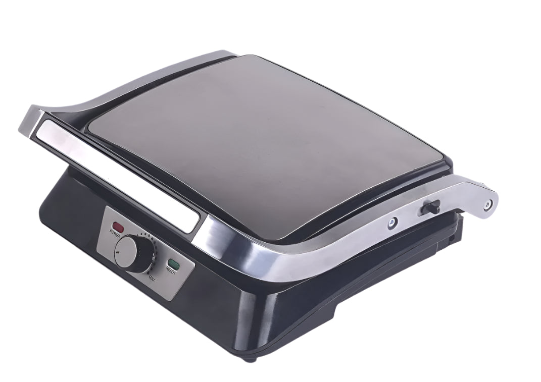 Tekmaz Grill with Garnete Open Plate, 1850Watts, 180C, Stainless Steel / Black