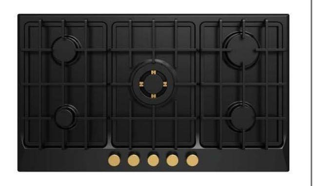 NAS-CIB90 / TEKMAZ GAS COOKER HOB BUILT IN 90*60 BLACK BLACK