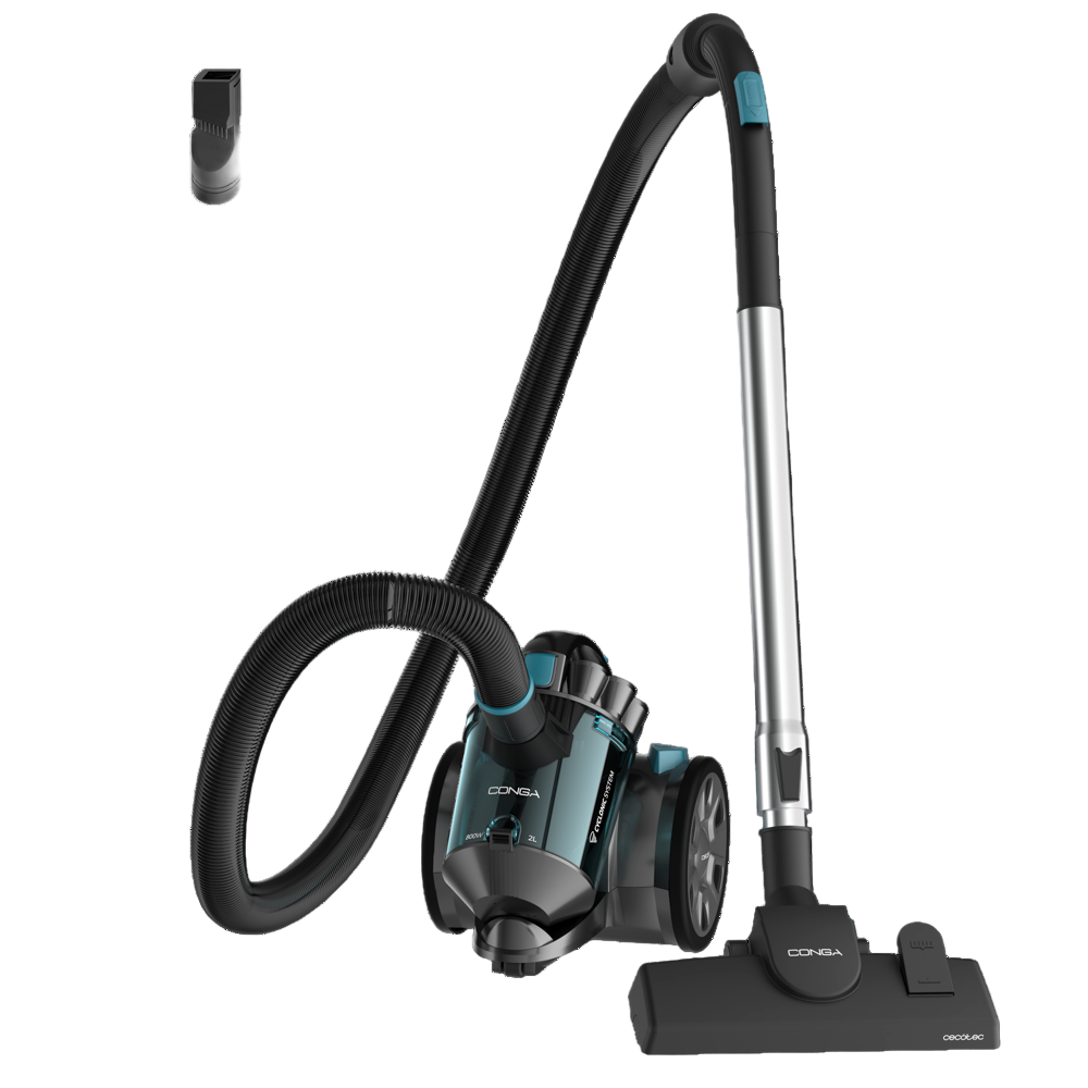 Cecotec Conga Cyclonic X-Treme Canister Vacuum Cleaner, 2Lit, 800Watts, Black Cecotec Conga Cyclonic X-Treme Canister Vacuum Cleaner, 2Lit, 800Watts, Black