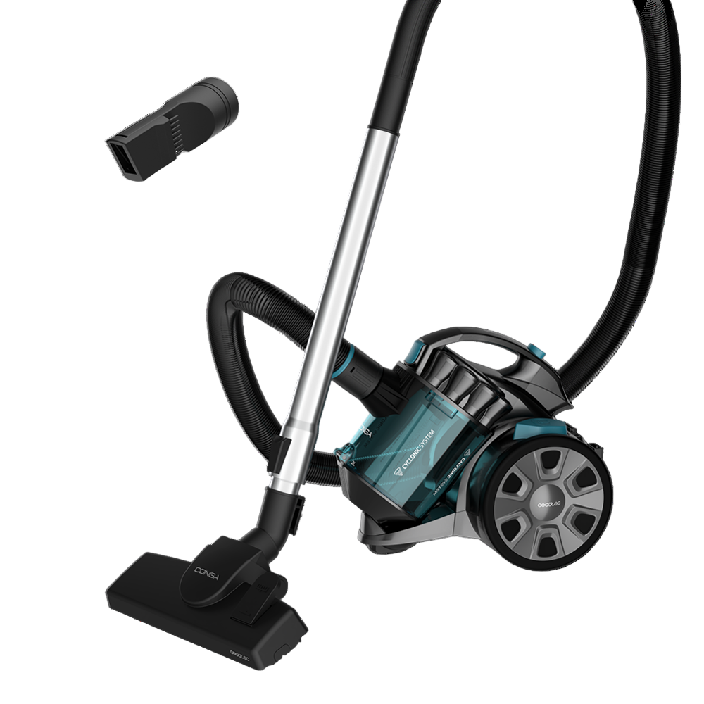 Cecotec Conga Cyclonic X-Treme Canister Vacuum Cleaner, 2Lit, 800Watts, Black Cecotec Conga Cyclonic X-Treme Canister Vacuum Cleaner, 2Lit, 800Watts, Black