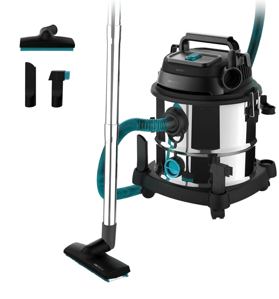 Cecotec Conga Wet & Dry Vacuum Cleaner, 9Metal, 20Lit, 1400Watts, Stainless Steel