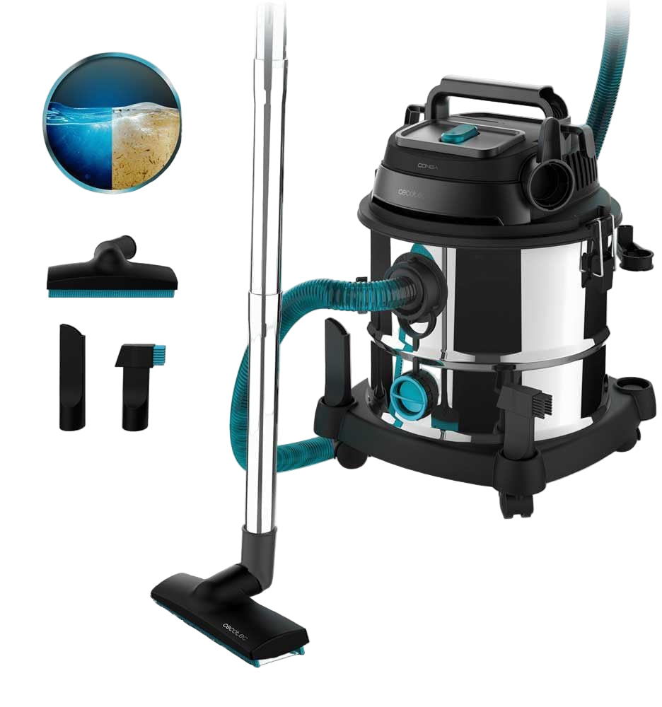 Cecotec Conga Wet & Dry Vacuum Cleaner, 9Metal, 20Lit, 1400Watts, Stainless Steel