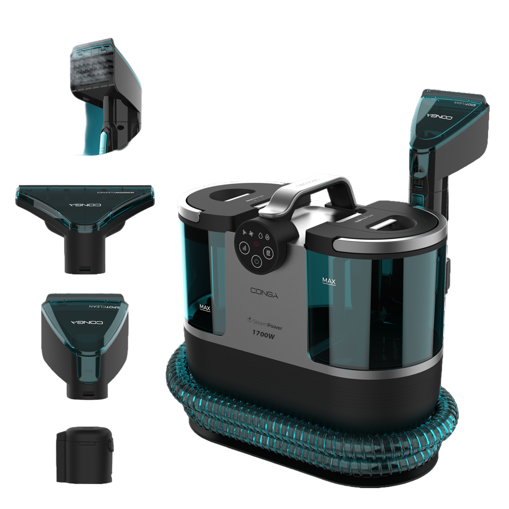 Cecotec Conga Carpet & Spot Vacuum Clean Steam, 1.6Lit, 1700Watts, Green