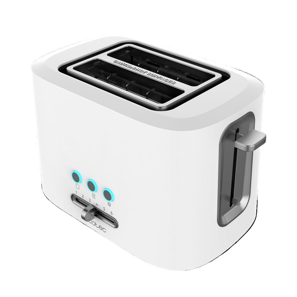 Cecotec Double Toaster, 2Slices, 950Watts, White Cecotec Double Toaster, 2Slices, 950Watts, White