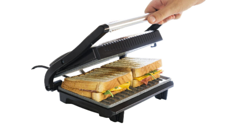 Cecotec Electric Grill Coated, 23×14.5Cm, 700Watts, Steel / Black Cecotec Electric Grill Coated, 23×14.5Cm, 700Watts, Steel / Black