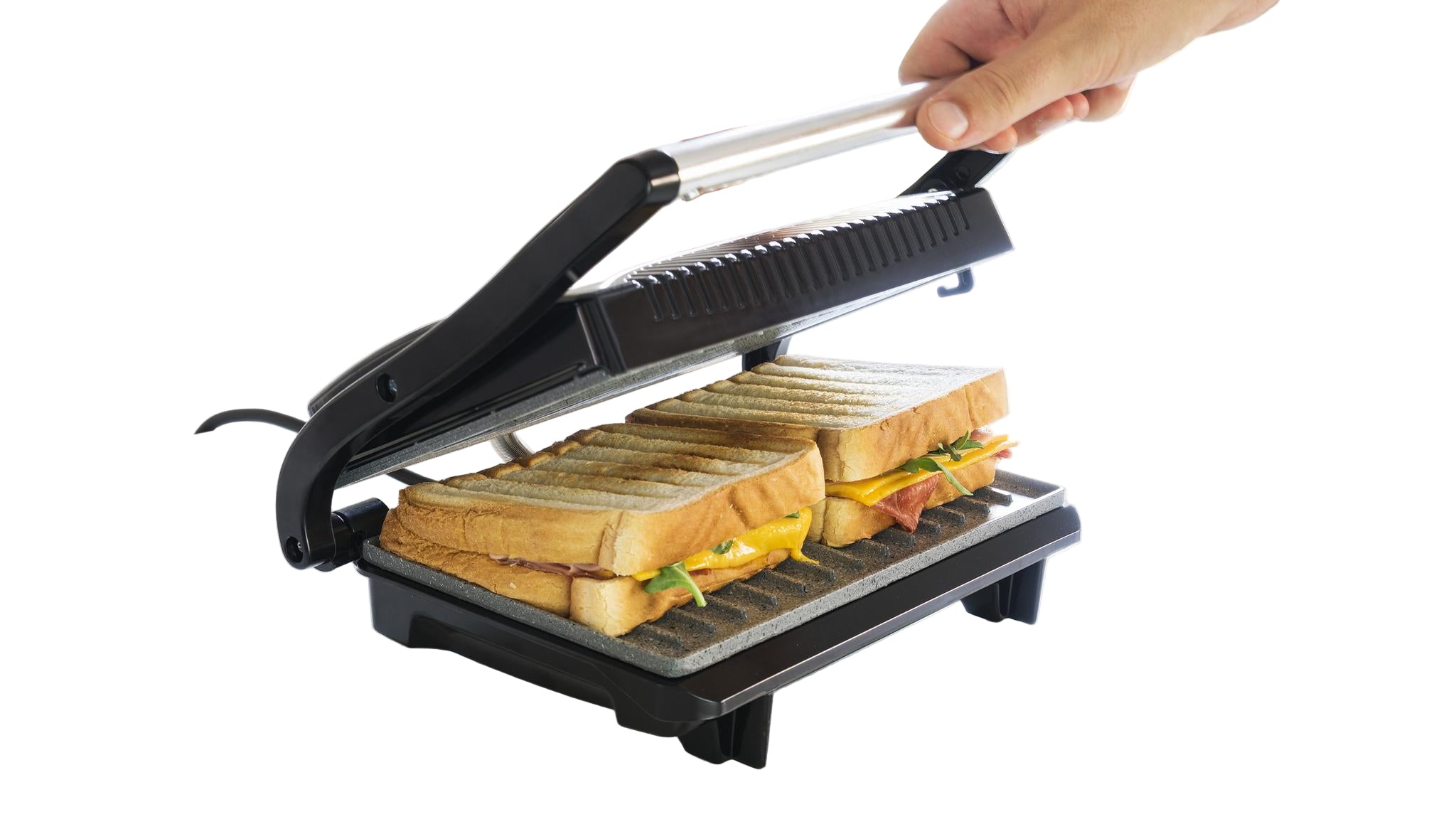 Cecotec Electric Grill Coated, 23×14.5Cm, 700Watts, Steel / Black