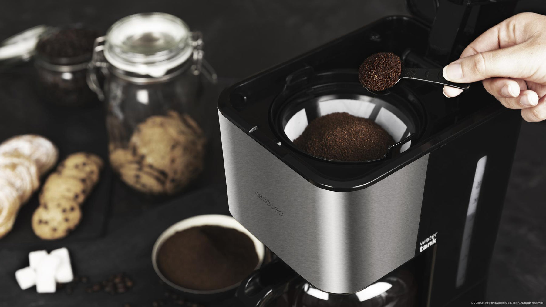 Cecotec Drip Coffee Machine, 1.5Lit, 950Watts, Stainless Steel Cecotec Drip Coffee Machine, 1.5Lit, 950Watts, Stainless Steel