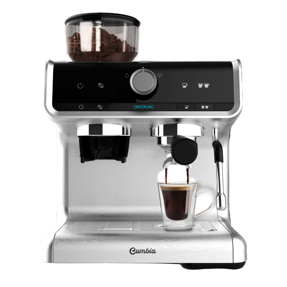 Cecotec Cumbia Espresso Coffee Machine, Espresso 20 Barista Cream, 2.5Lit, 850Watts, Stainless Steel Cecotec Cumbia Espresso Coffee Machine, Espresso 20 Barista Cream, 2.5Lit, 850Watts, Stainless Steel