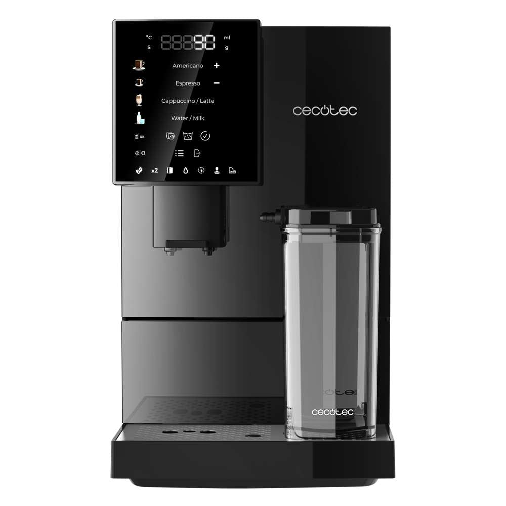 Cecotec Espresso Coffee Machine Cremmaet Compactccino, 19Bar Super Automatic with Milk tank, 1.1Lit, 1200Watts, Black