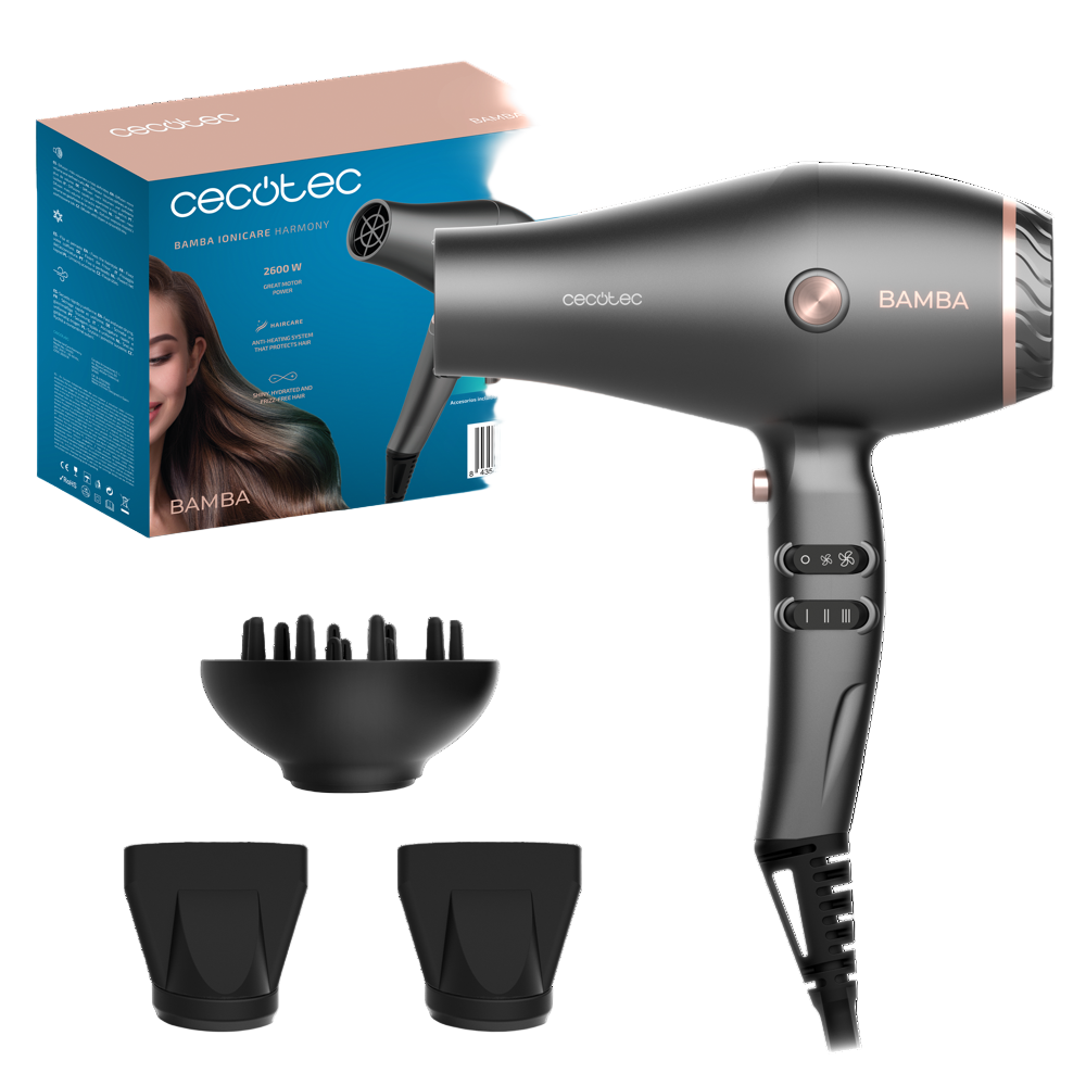Cecotec Ioni Care Harmony, AC Hair Dryer, 2600Watts, Grey