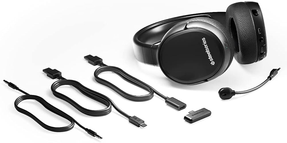 61512/SteelSeries Arctis 1  Wireless Gaming Headset – USB-C – Detachable Clearcast Microphone – for