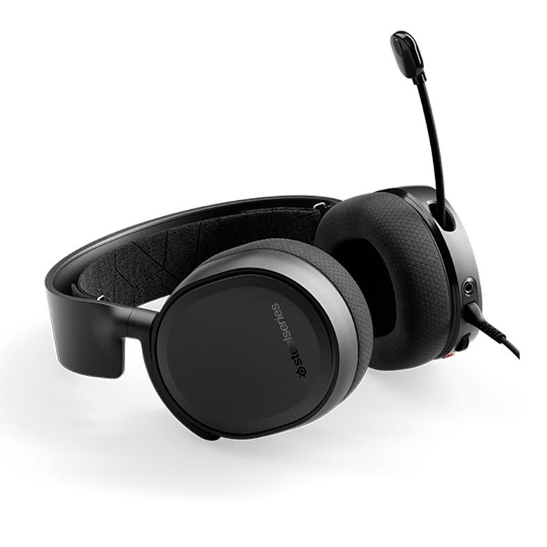 61503/SteelSeries Arctis 3 Black (2019 Edition) All-Platform Gaming Headset - for PC, PlayStation 4,