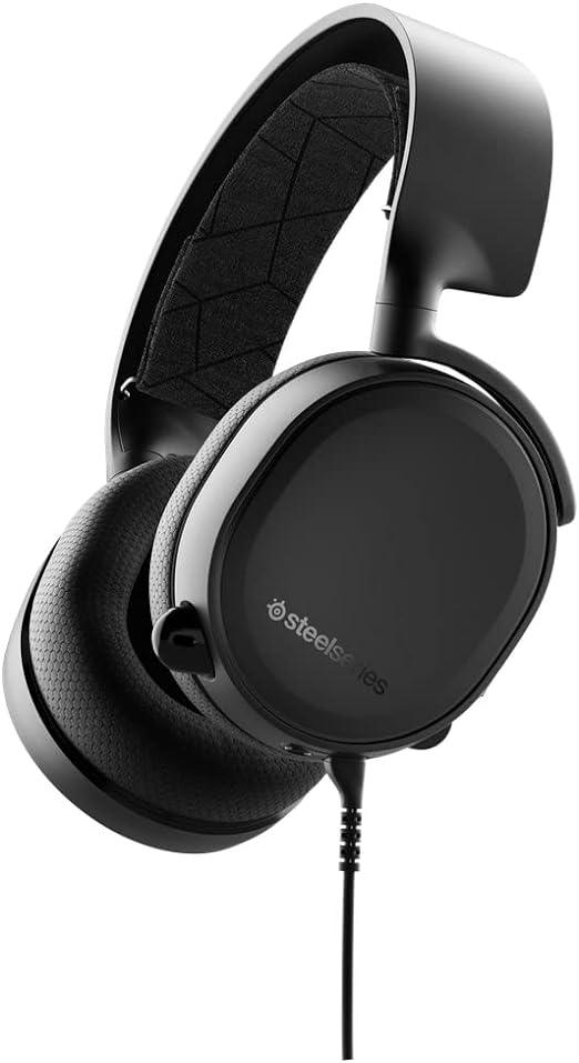 61501/SteelSeries Arctis 3 Black Console ( PS5)- All-Platform Wired Gaming Headset Black HEADPHONE / Black / Wired