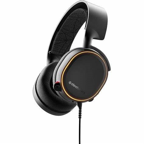 61504/SteelSeries Arctis 5 Black (2019 Edition) RGB Illuminated Gaming Headset with DTS Headphone: X HEADPHONE / Black / Wired