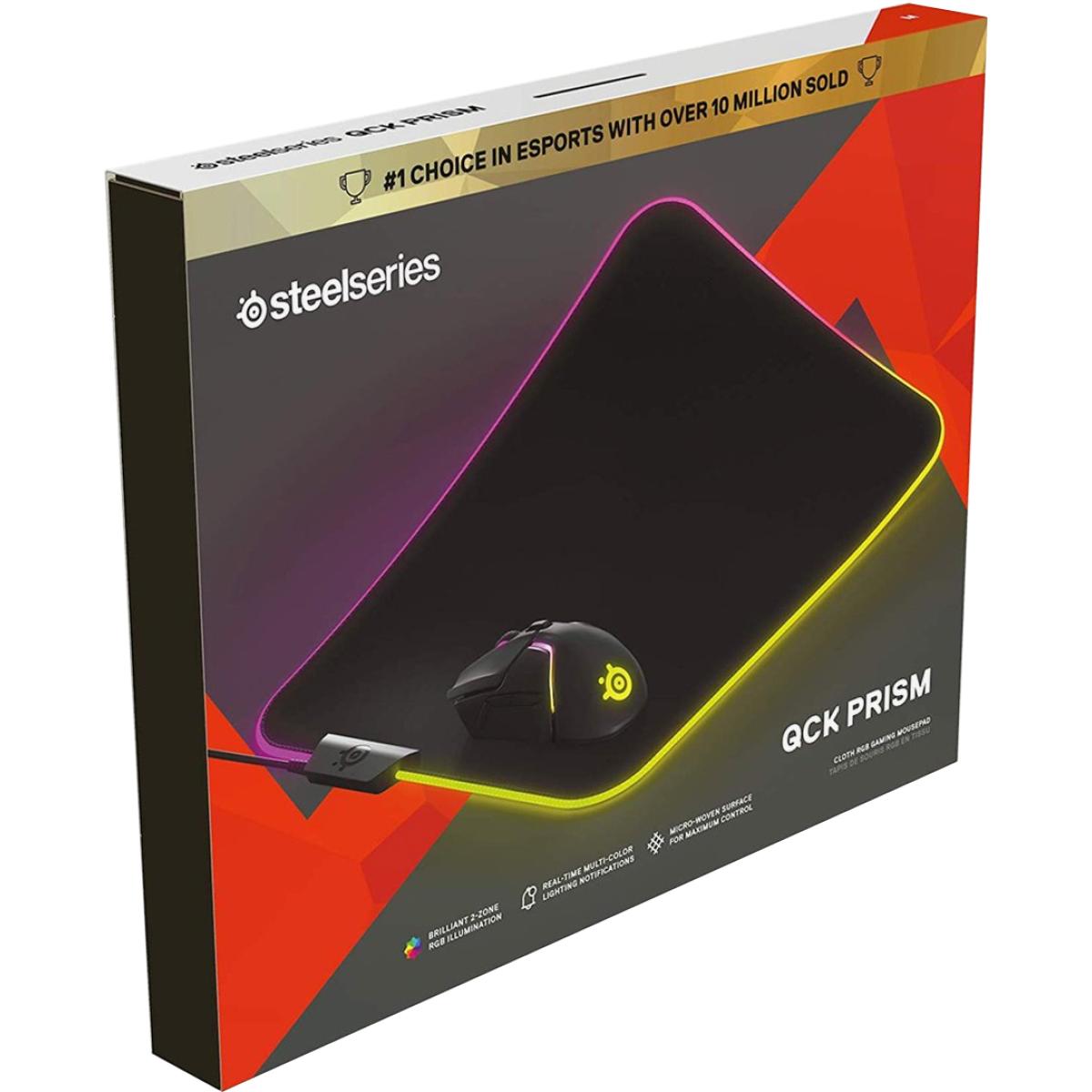 63825/SteelSeries QcK Prism Cloth - Large Cloth - Best Selling Mouse Pad of All Time - Optimized For